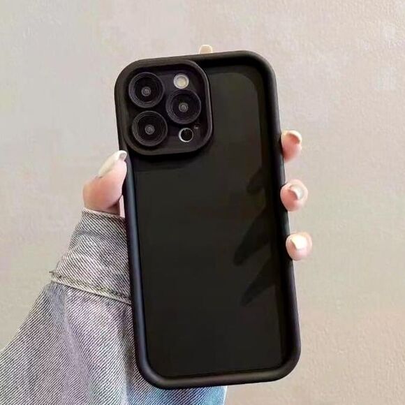 For iPhone 13 Pro Silicone Rubber Black Case with Camera Protection Anti-Scratch - Picture 6 of 8